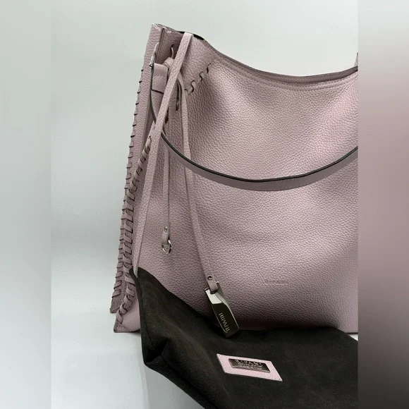 Woman's Elegant Business Leather Shoulder Pink Bag - Crafted by Ripani - Picture 3 of 16